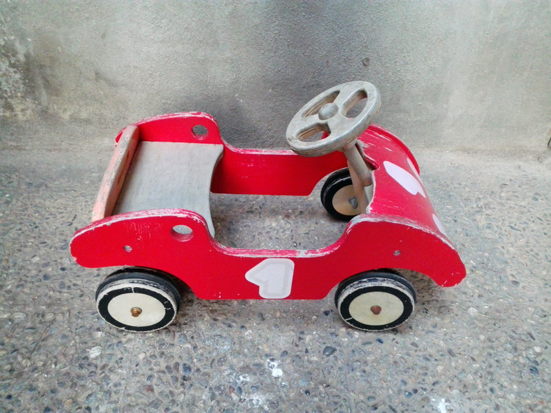 andarin coche madera desgastado 30-45x70x34 1u